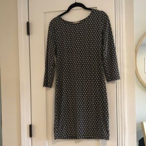 Black and white stretch dress 3/4 sleeve